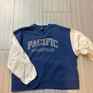 Pacsun - Pacific Sunwear Two-Tone Blue Crewneck Sweatshirt